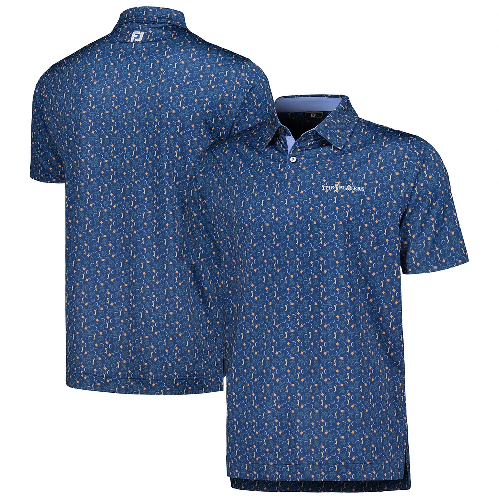 Men's FootJoy Navy THE PLAYERS Custom Print Performance Polo