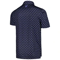 Men's FootJoy Navy THE PLAYERS Foulard Flower Print ProDry® Lisle Polo