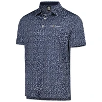 Men's FootJoy Navy THE PLAYERS Lisle Tossed Tulips Polo