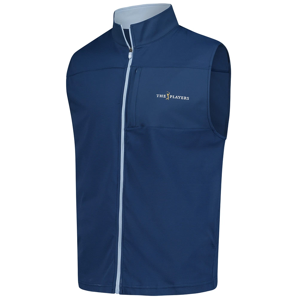 Gilet zippé en tricot ottoman bleu marine FootJoy THE PLAYERS pour homme