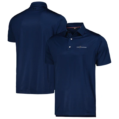 Polo FootJoy bleu marine THE PLAYERS pour hommes, imprimé triangle ton sur ton, Lisle ProDry Polo