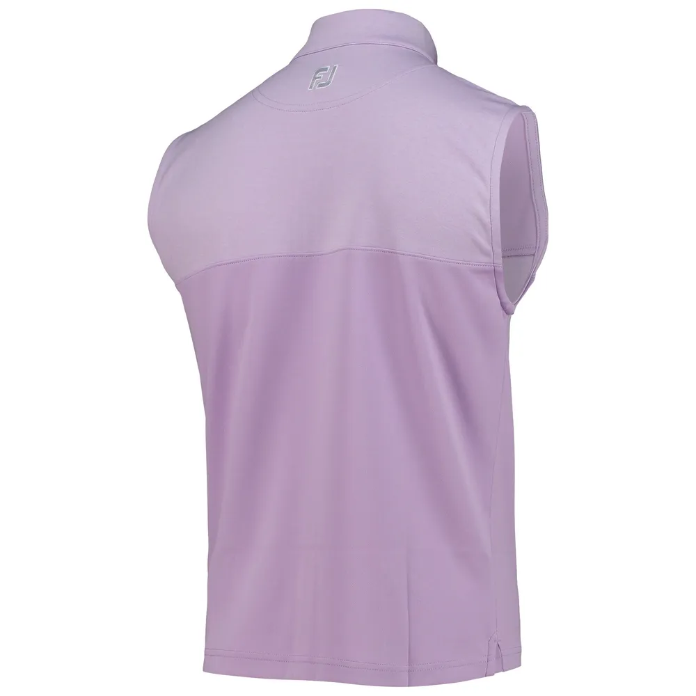 Veste à demi-glissière THE PLAYERS Heather Yoke pour homme FootJoy violet