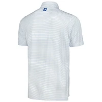 Polo blanc FootJoy THE PLAYERS Lisle Classic Stripe ProDry pour hommes