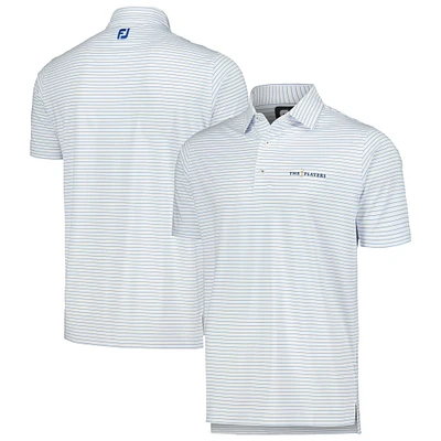 Polo blanc FootJoy THE PLAYERS Lisle Classic Stripe ProDry pour hommes