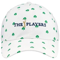 Men's Imperial White THE PLAYERS Allover Shamrock Print Alter Ego Adjustable Hat