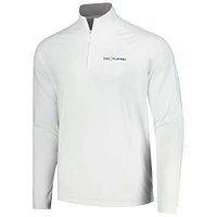 Men's johnnie-O White THE PLAYERS Freeborne Performance Raglan Quarter-Zip Top