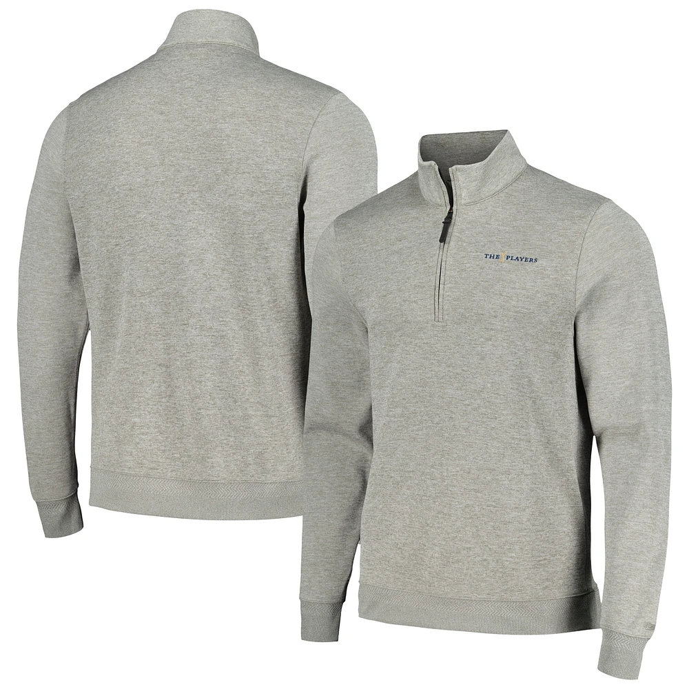 Haut à demi-zip Nike THE PLAYERS Player Performance pour homme, gris chiné