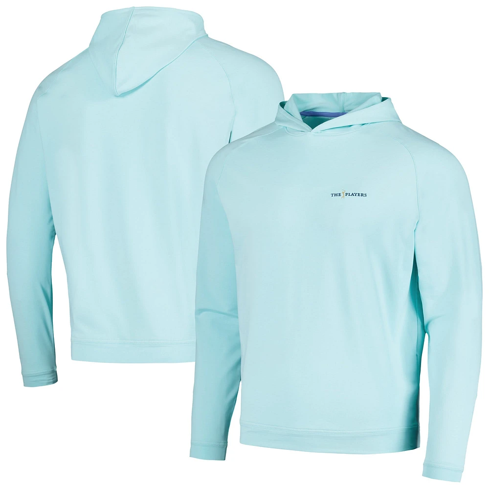 Men's Peter Millar Aqua THE PLAYERS Pine Performance Pullover Hoodie