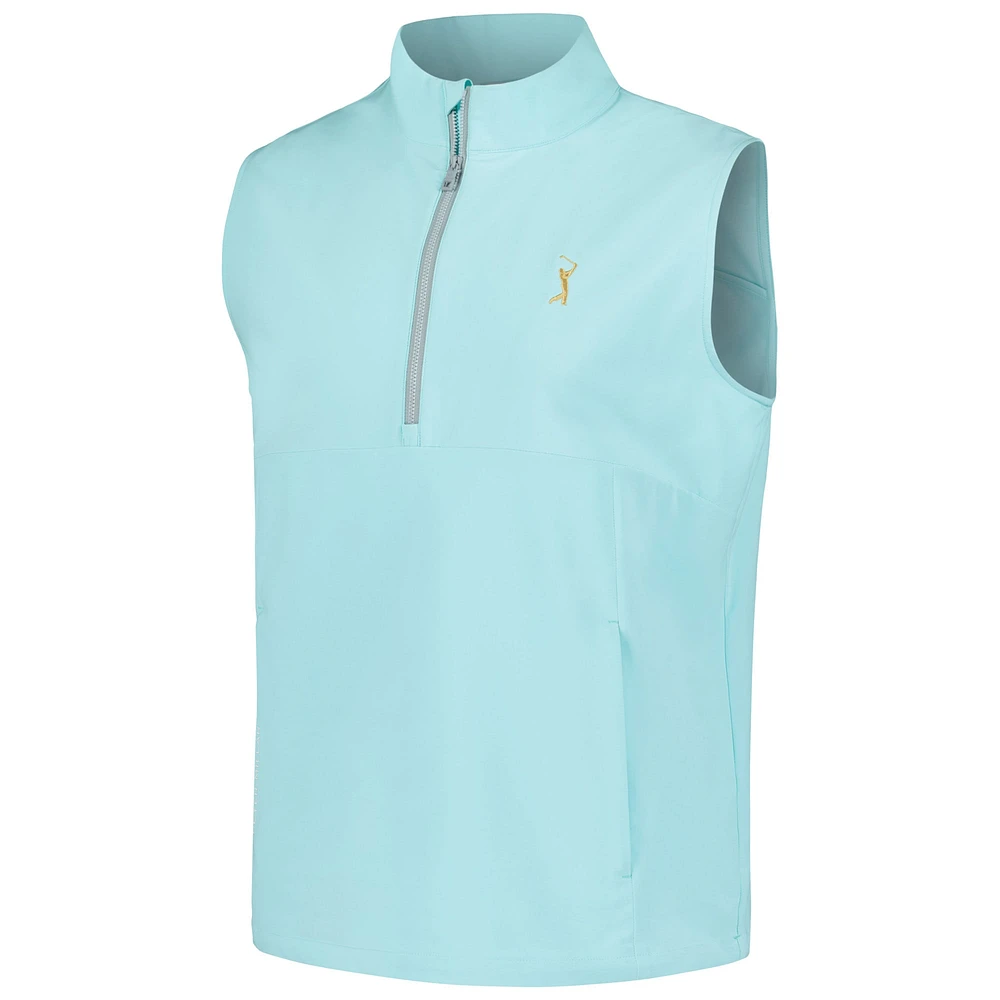 Veste à demi-zip Peter Millar Aqua THE PLAYERS Windward pour hommes