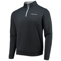 Men's Peter Millar Black THE PLAYERS Perth Performance Quarter-Zip Pullover Top