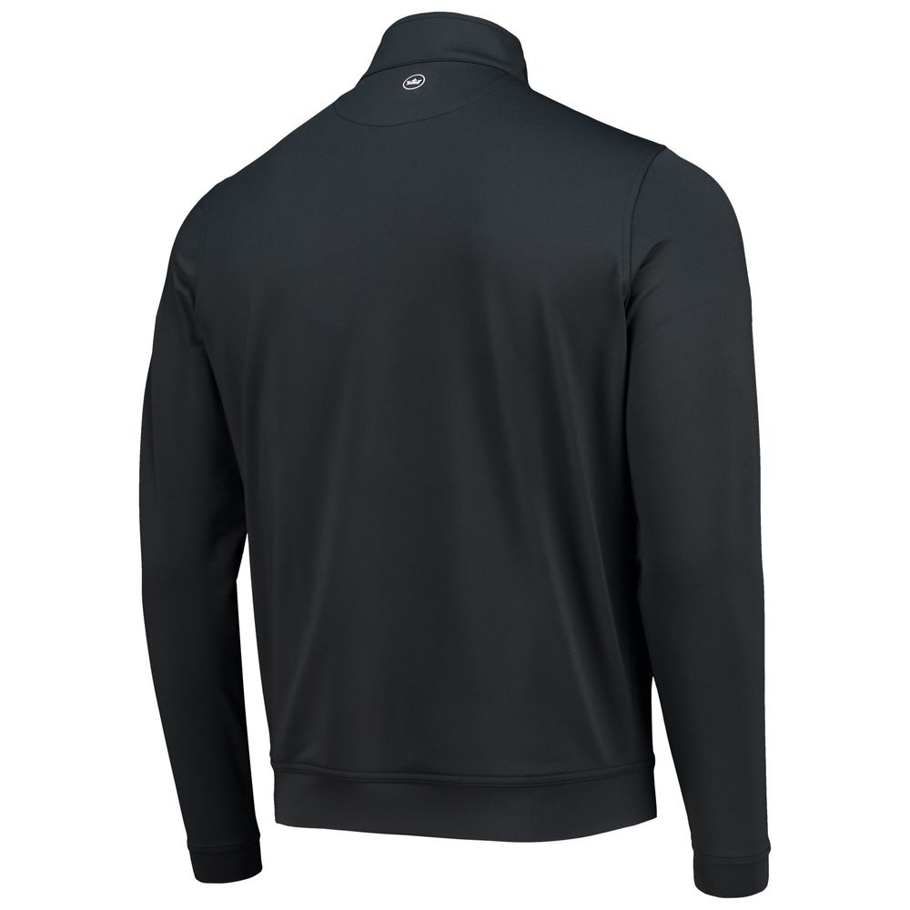 Men's Peter Millar Black THE PLAYERS Perth Performance Quarter-Zip Pullover Top