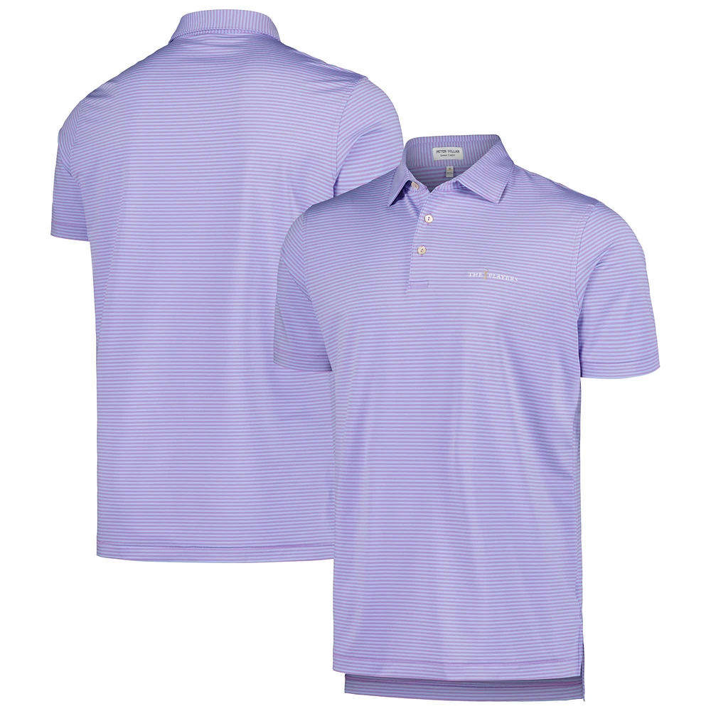 Polo en jersey Peter Millar bleu/violet THE PLAYERS Hales Performance pour hommes