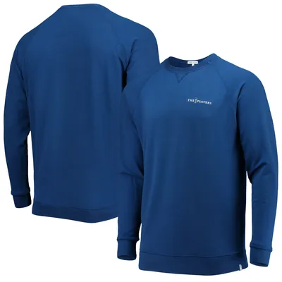 THE PLAYERS Peter Millar Lava Wash Raglan Tri-Blend Pullover Sweatshirt - Blue