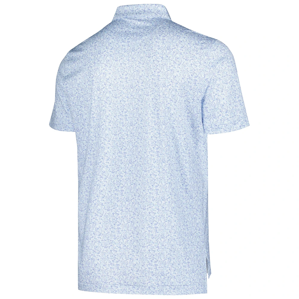 Men's Peter Millar White THE PLAYERS Dazed and Transfused Performance Jersey Polo