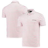 Men's Polo Golf White/Pink THE PLAYERS Tour Pique Striped