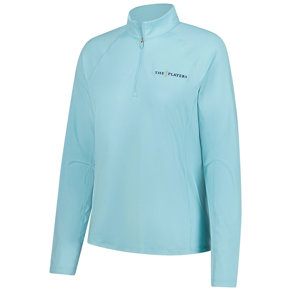 Men's Puma Light Blue THE PLAYERS YOU-V Solid Quarter-Zip Pullover