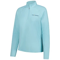 Men's Puma Light Blue THE PLAYERS YOU-V Solid Quarter-Zip Pullover