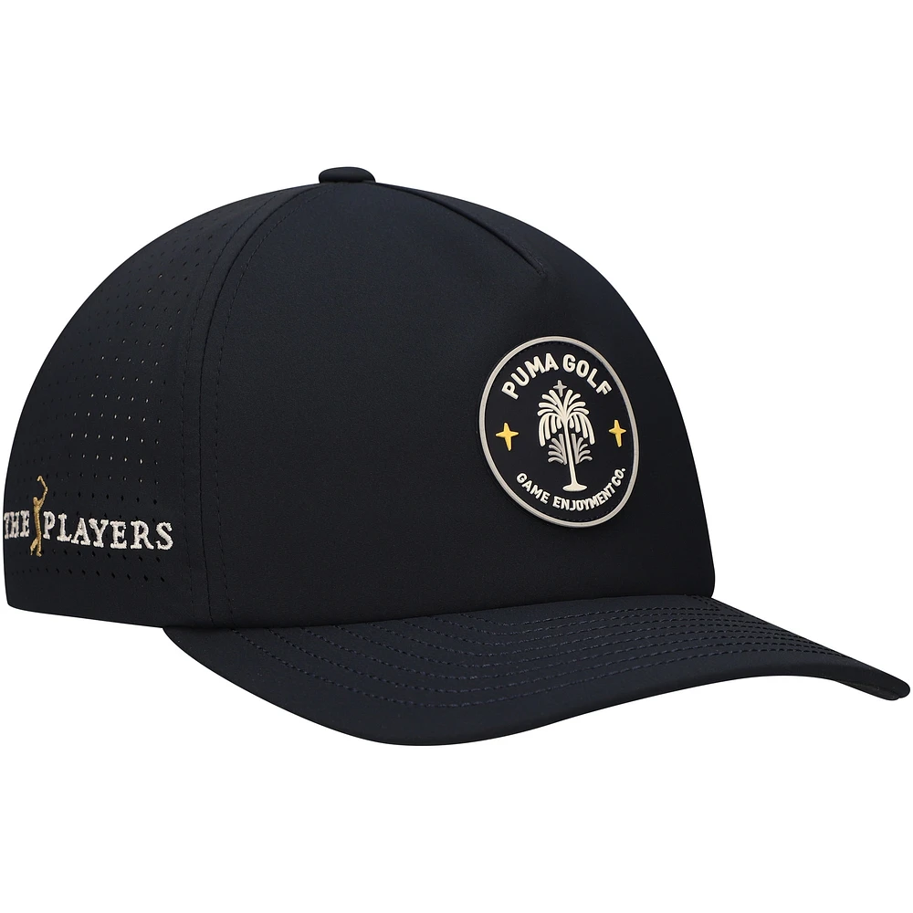 Casquette réglable Puma Navy THE PLAYERS Circle Flower Flexfit pour hommes