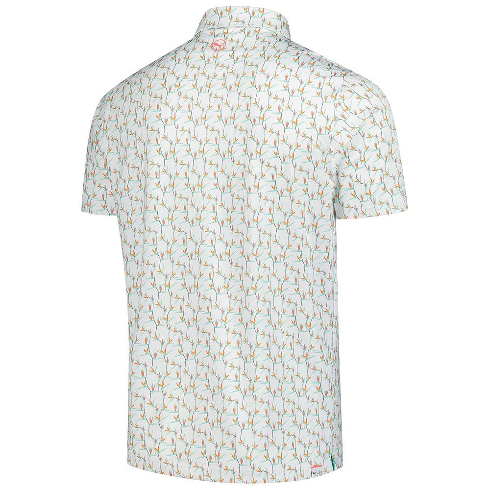 Men's Puma White THE PLAYERS MATTR Paradise Polo