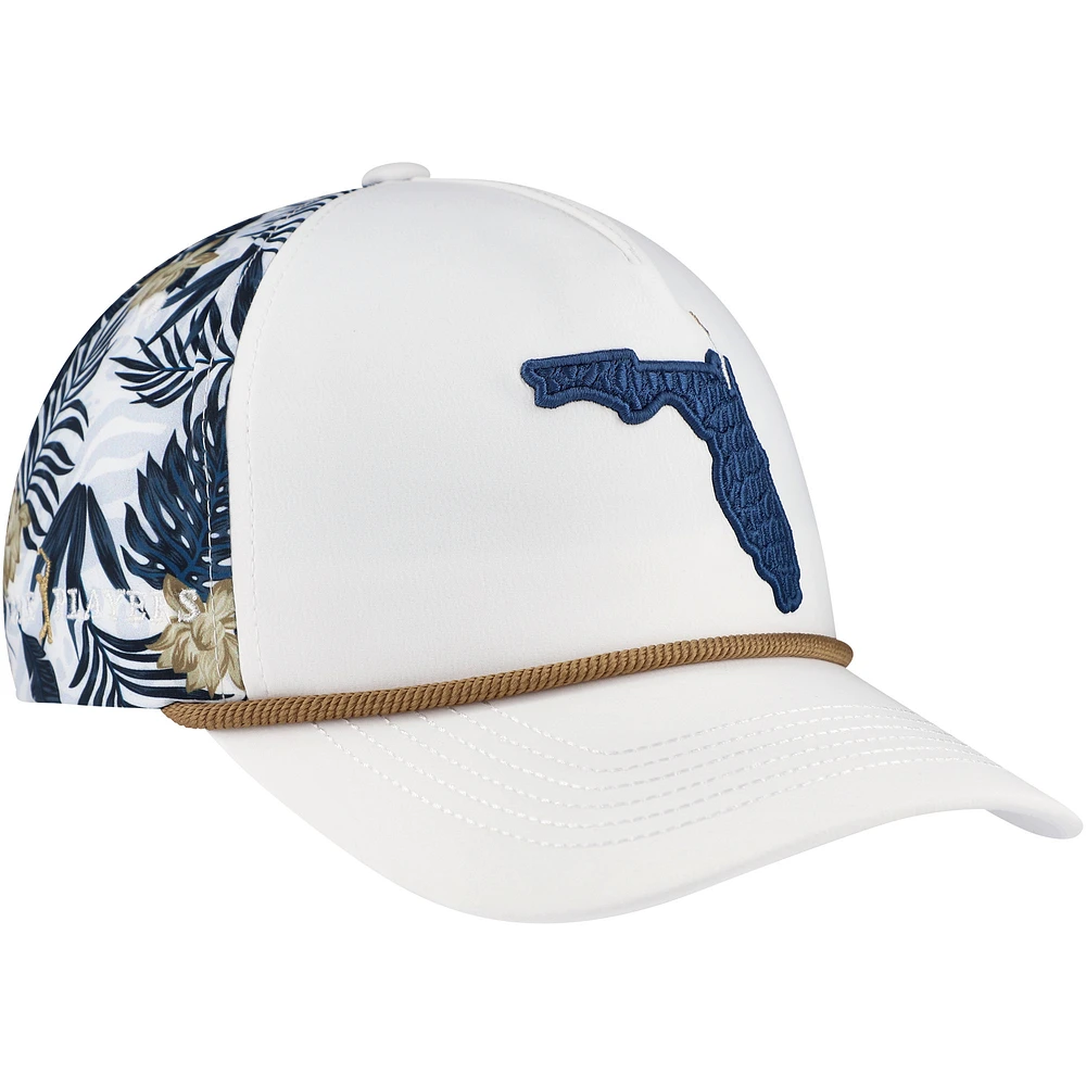 Casquette réglable Puma THE PLAYERS Tropics Tech Rope Flexfit blanche pour homme