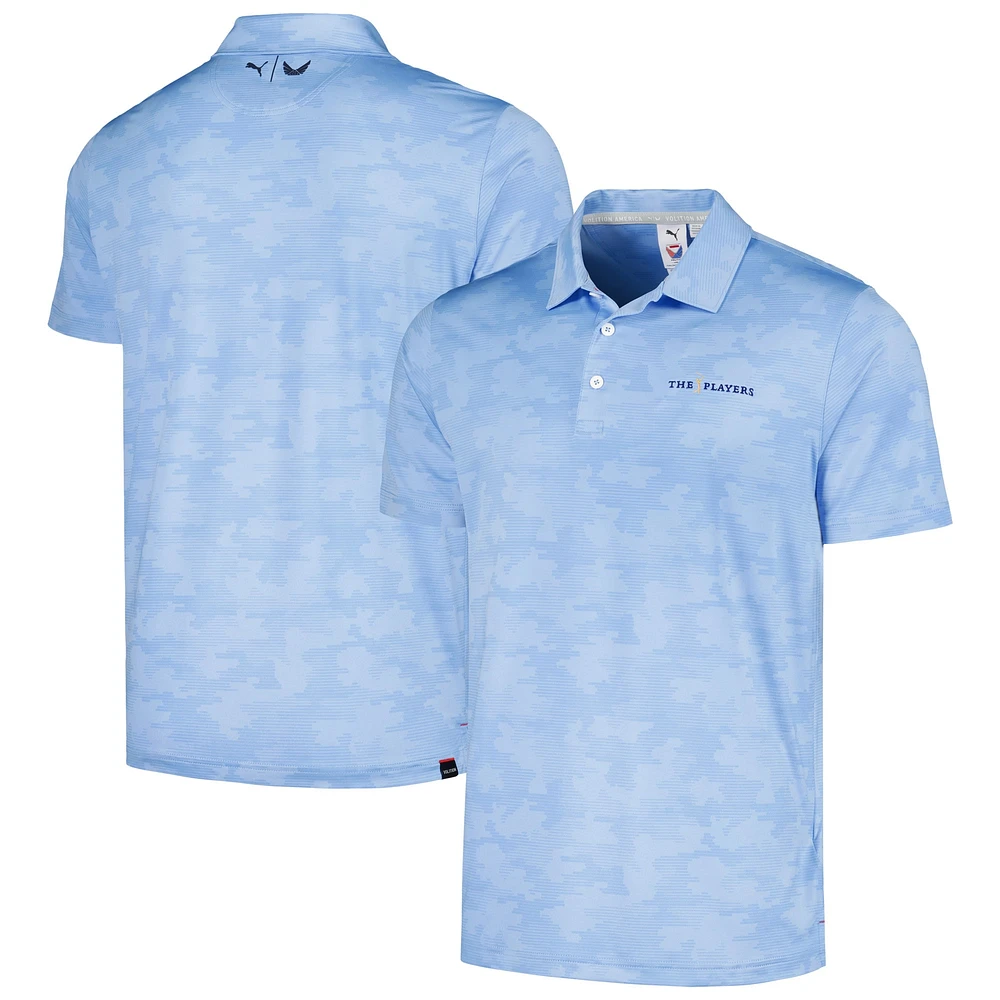 Men's Puma x Volition America Light Blue THE PLAYERS Camo Cover Polo