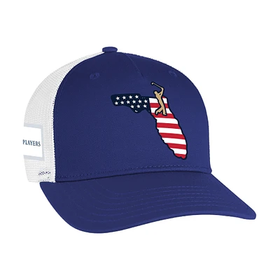 Casquette de camionneur THE PLAYERS Ahead Americana Wave Rider bleue pour hommes