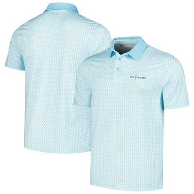 Men's Under Armour Light Blue THE PLAYERS Playoff 3.0 Crane Print Polo