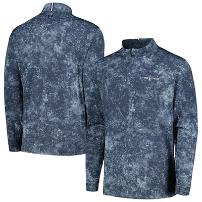 Men's Under Armour Navy THE PLAYERS Playoff 3.0 Print Quarter-Zip Top