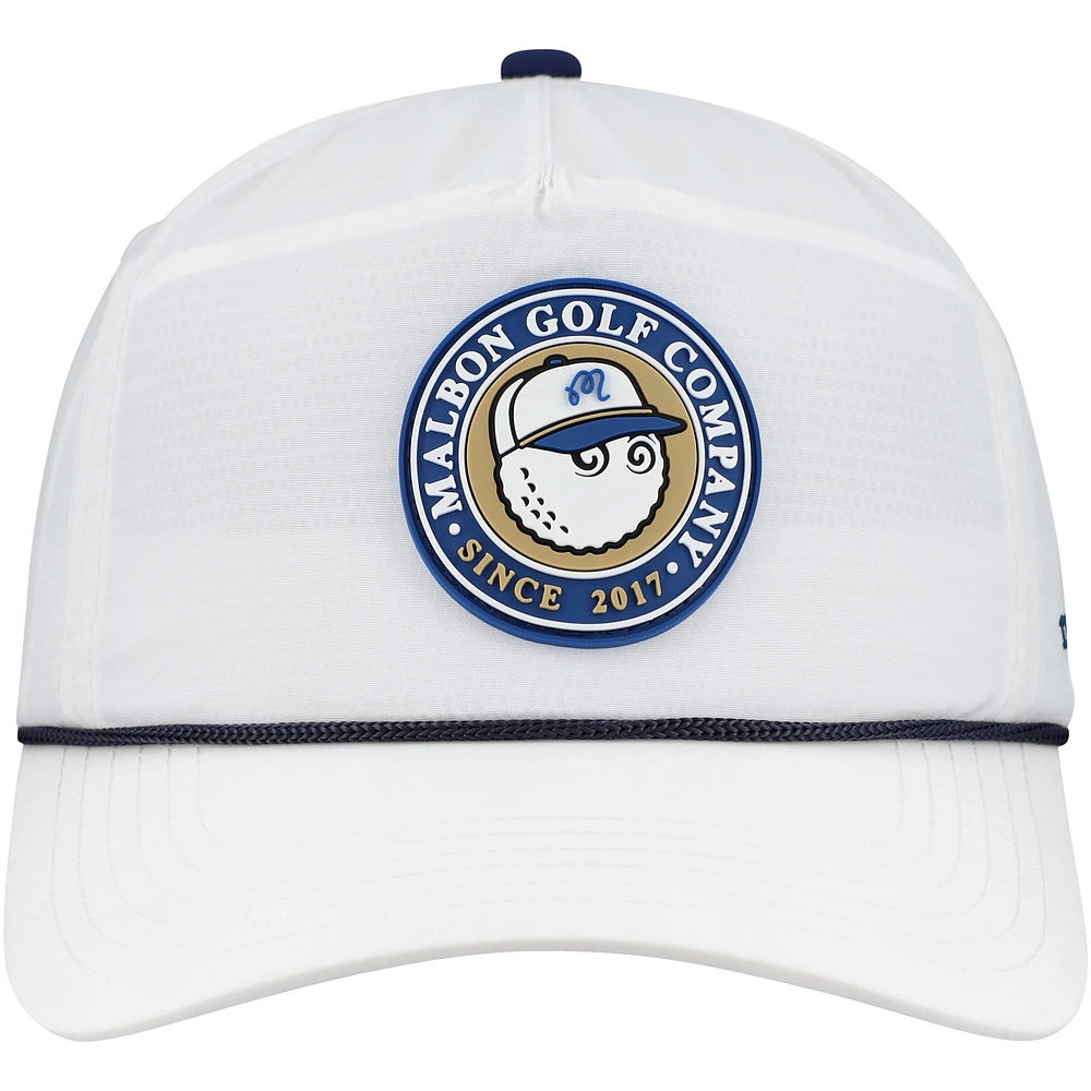 Unisex Malbon Golf  White THE PLAYERS Bucket Seal Rope Adjustable Hat