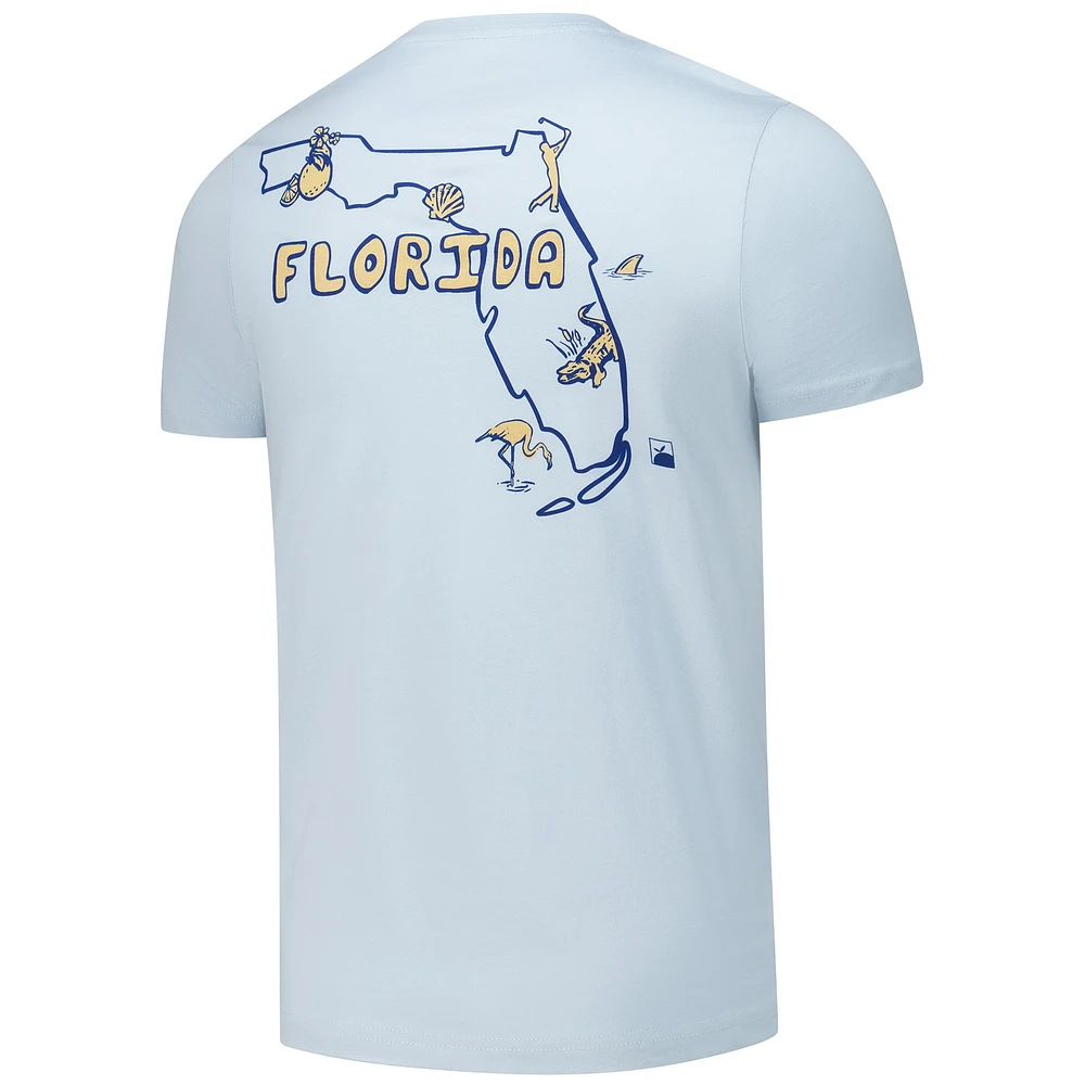 T-shirt unisexe Flomotion bleu clair THE PLAYERS Florida Outline