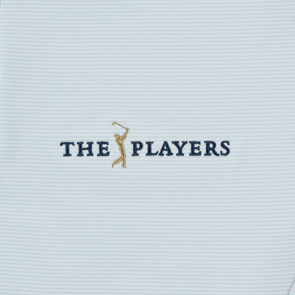 Women's FootJoy  Light Blue THE PLAYERS Stripes Raglan Quarter-Zip Pullover