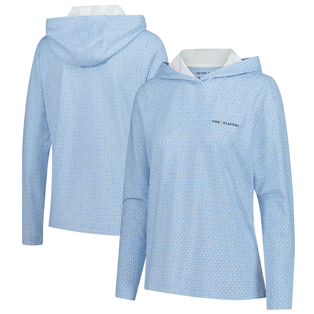 Women's Peter Millar Light Blue THE PLAYERS Goldman Mar-Tee-Ni Break Pine Pullover Hoodie
