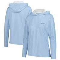 Women's Peter Millar  Light Blue THE PLAYERS Goldman Mar-Tee-Ni Break Pine Pullover Hoodie