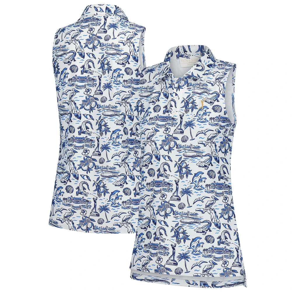Women's Smith & Quinn  White THE PLAYERS Florida Icon Alice Sleeveless Polo