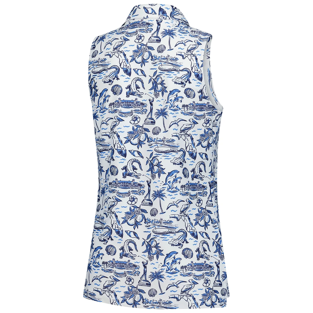 Women's Smith & Quinn  White THE PLAYERS Florida Icon Alice Sleeveless Polo