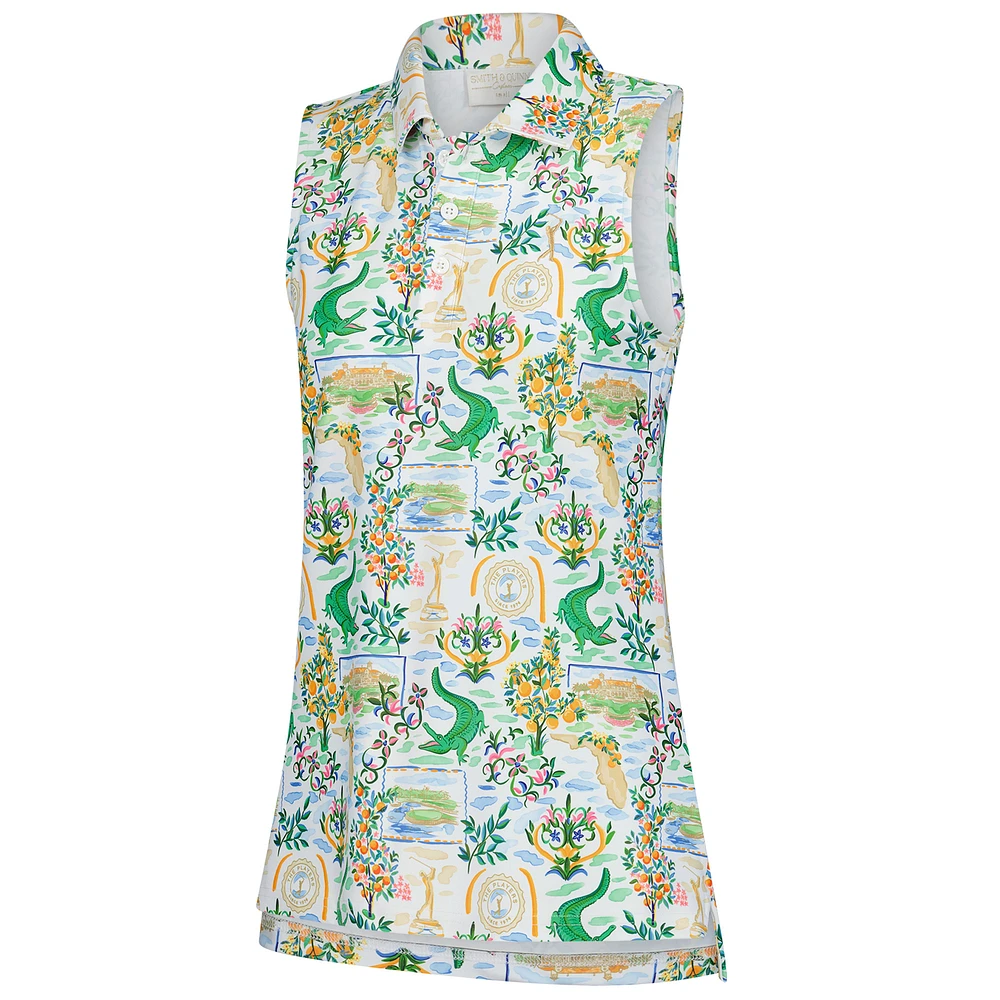 Women's Smith & Quinn  White THE PLAYERS Sawgrass Clubhouse Alice Sleeveless Polo