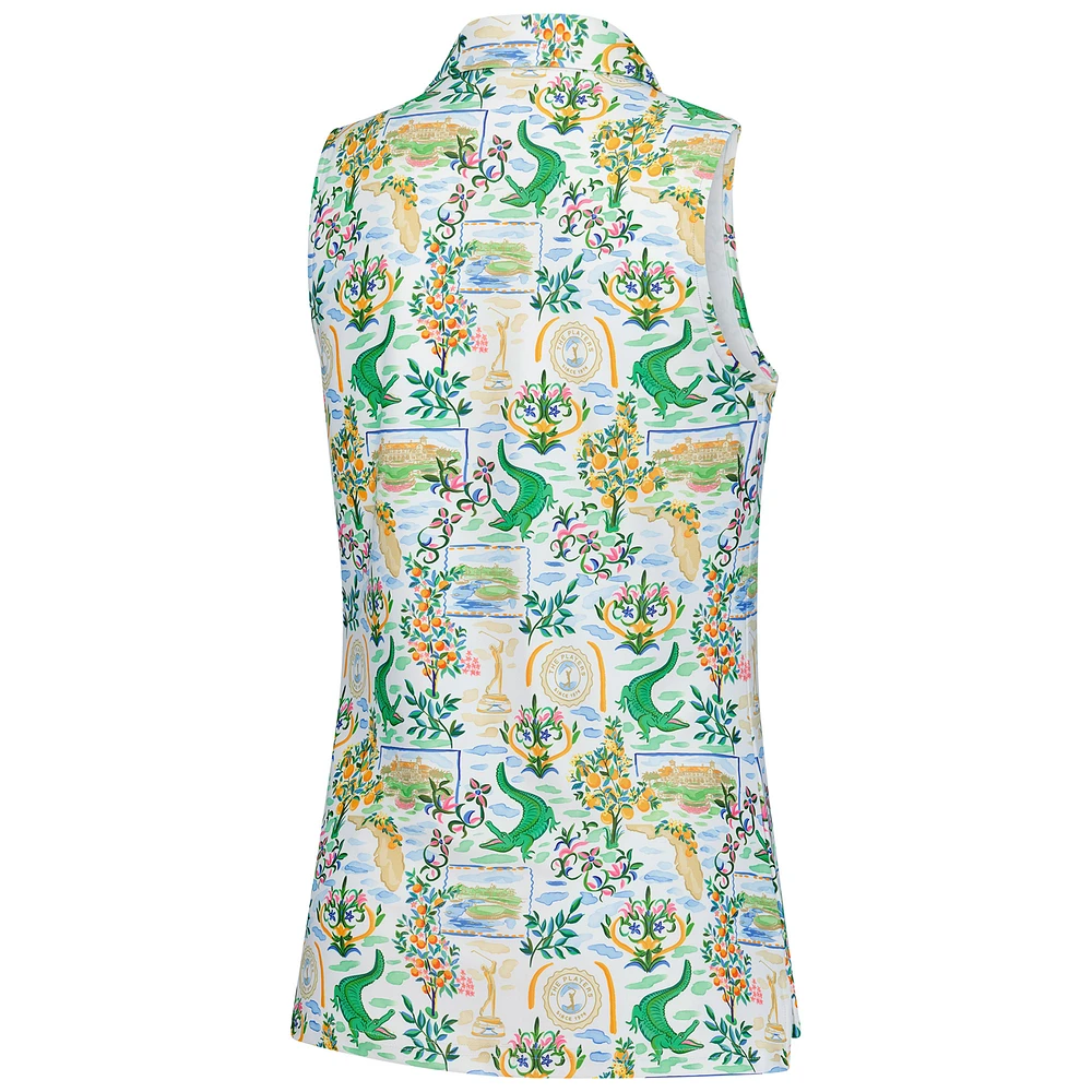 Women's Smith & Quinn  White THE PLAYERS Sawgrass Clubhouse Alice Sleeveless Polo