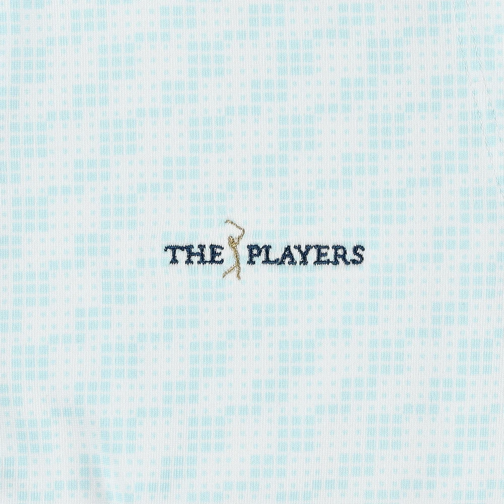 Women's Under Armour  Aqua THE PLAYERS Drive Clubhouse Grid Sleeveless Polo