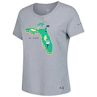 T-shirt de performance pour femme Under Armour Heather Grey THE PLAYERS
