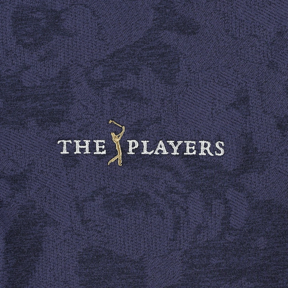 Women's Under Armour  Navy THE PLAYERS Rose Jacquard Quarter-Zip Pullover