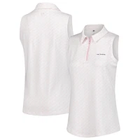 Women's Under Armour  Pink THE PLAYERS Drive Clubhouse Grid Sleeveless Polo