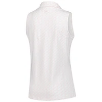 Women's Under Armour  Pink THE PLAYERS Drive Clubhouse Grid Sleeveless Polo