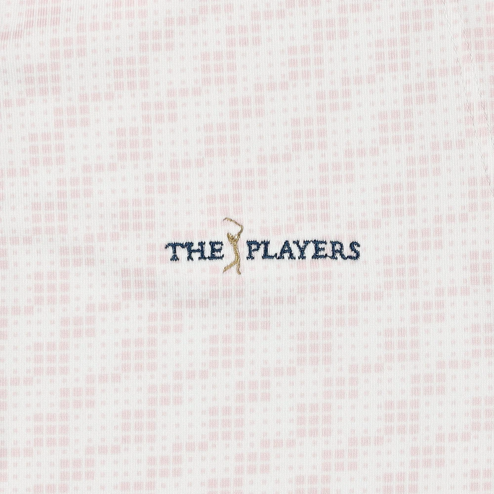 Women's Under Armour  Pink THE PLAYERS Drive Clubhouse Grid Sleeveless Polo