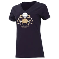 T-shirt à col en V Vista bleu marine THE PLAYERS pour femme