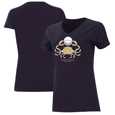 T-shirt à col en V Vista bleu marine THE PLAYERS pour femme