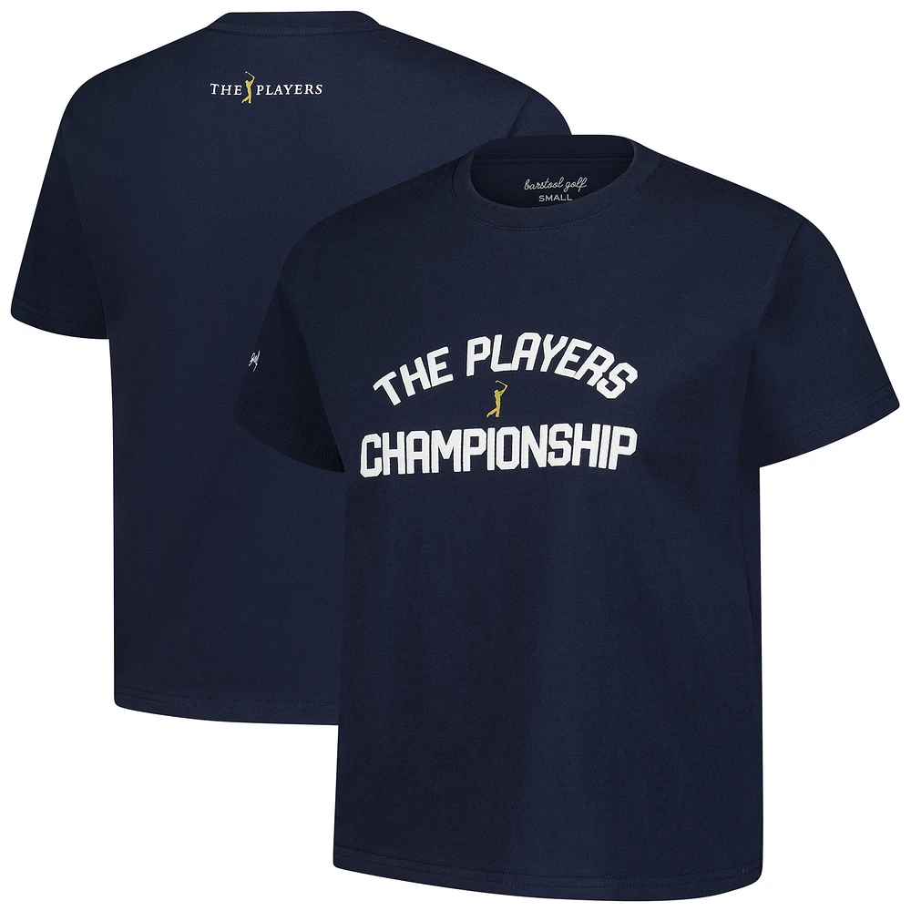 Women's Barstool Golf  Navy THE PLAYERS Garment Dyed Cropped T-Shirt