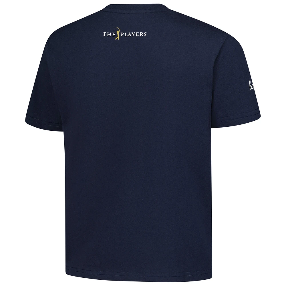 Women's Barstool Golf  Navy THE PLAYERS Garment Dyed Cropped T-Shirt