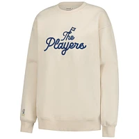 Sweat-shirt ras du cou surdimensionné Goldman pour femme Barstool Golf Tan THE PLAYERS