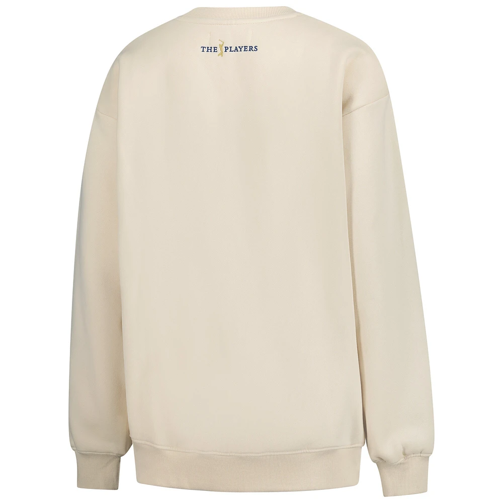Sweat-shirt ras du cou surdimensionné Goldman pour femme Barstool Golf Tan THE PLAYERS