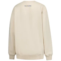 Sweat-shirt ras du cou surdimensionné Goldman pour femme Barstool Golf Tan THE PLAYERS